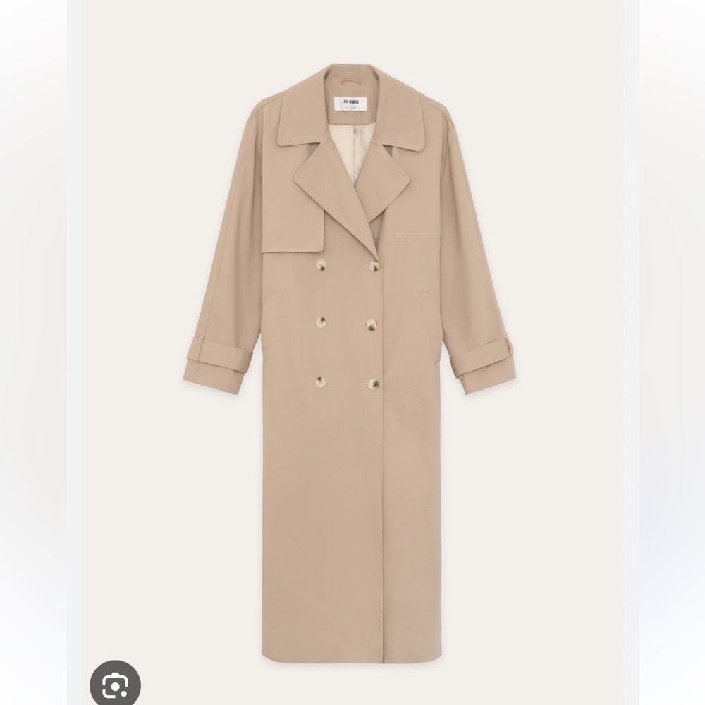 NWOT 4th and Reckless Tan Double-Breasted Trench Coat